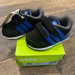 NWT Adidas V JOG CMF Black Toddler Shoe Sneaker 3
